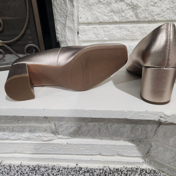 NATURALIZER Gold Block Heel Pumps. Size 10W. (NWOT) - Picture 4 of 7